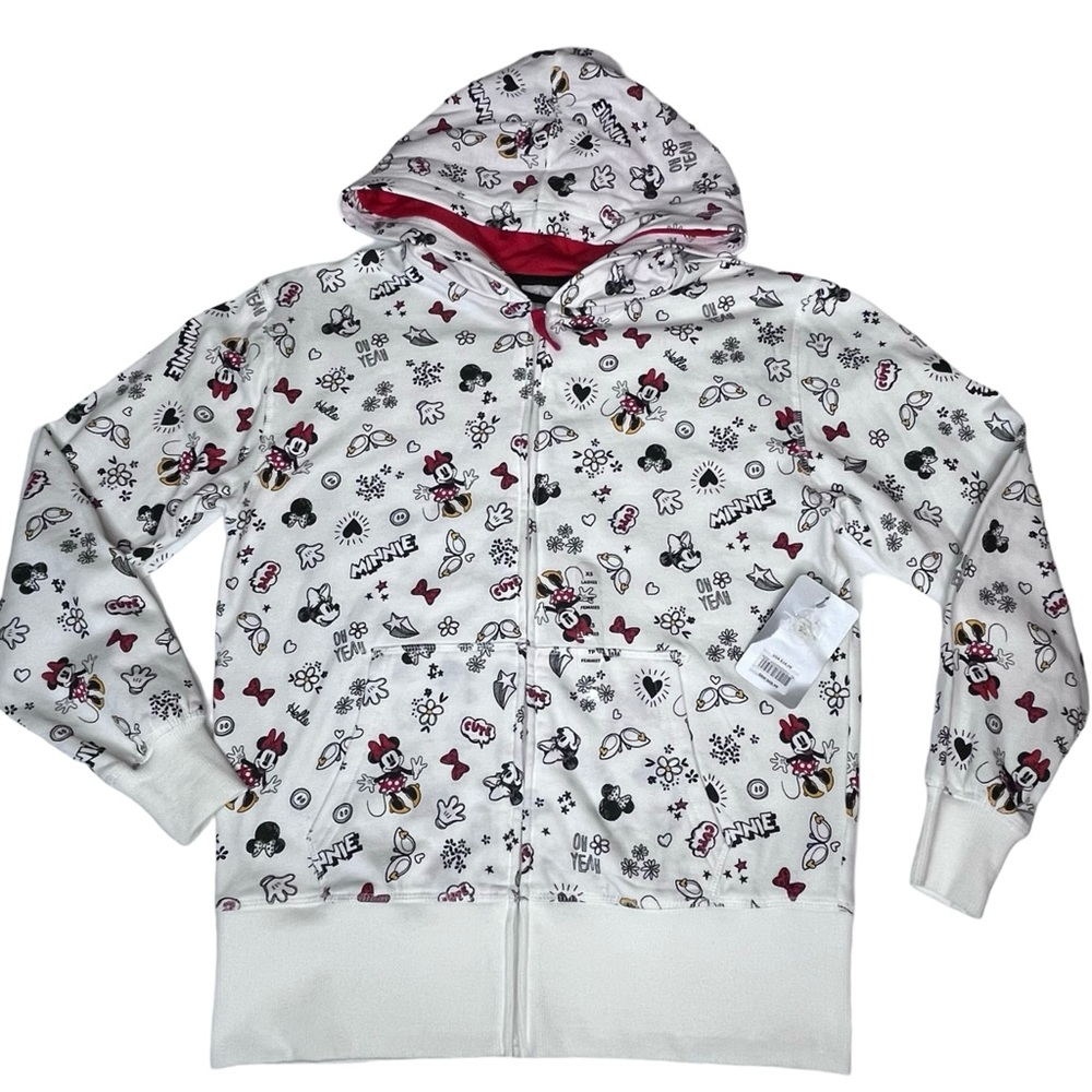 Disney Minnie Mouse Zip Front Hoodie Size XS New with tags